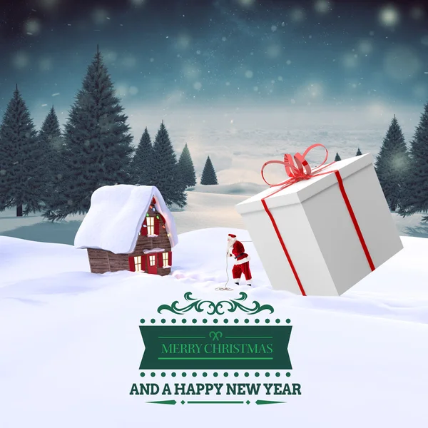 Composite image of merry christmas message — Stock Photo, Image