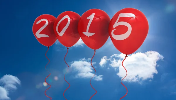 Imagem composta de balões de 2015 — Fotografia de Stock