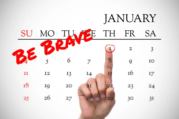 Risoluzioni di nuovi anni sul calendario gennaio — Foto Stock