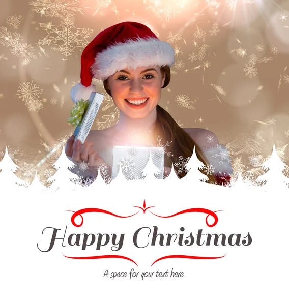 Sexy Mädchen im Weihnachtsmann-Kostüm — Stockfoto