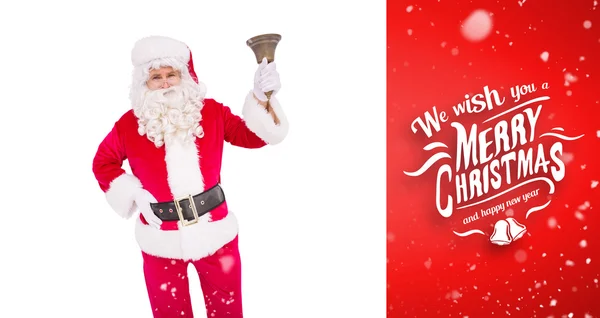 Santa claus ringing bell — Stock Photo, Image