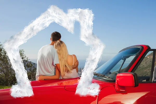 Rear view of couple hugging — Stock Photo, Image