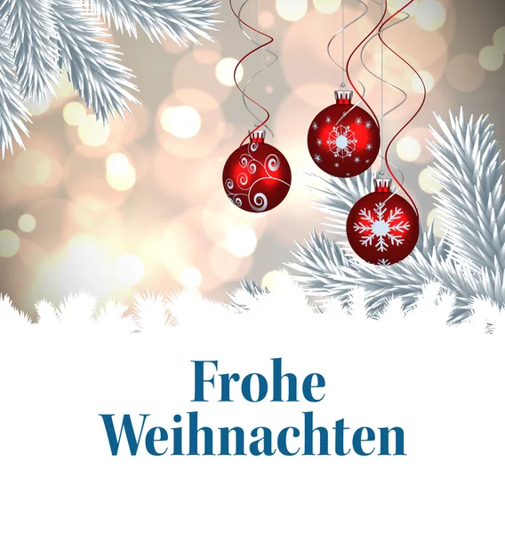 Zusammengesetztes Bild des Weihnachtsgrußes auf Deutsch — Stockfoto