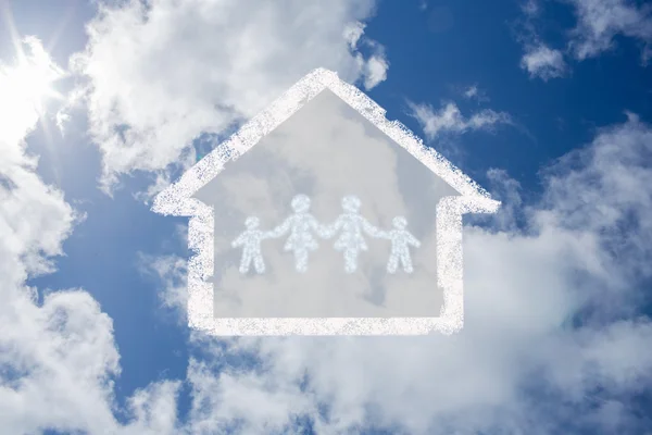 Cloud in shape of family — Stock Photo, Image