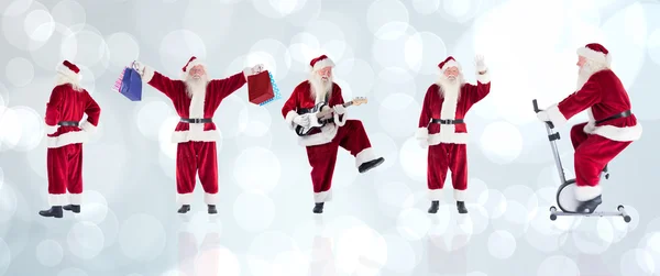 Image composite de différents santas — Photo