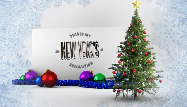 Composite image of new year resolution — стоковое фото