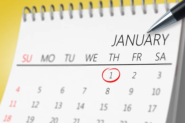 Immagine composita di gennaio sul calendario — Foto Stock