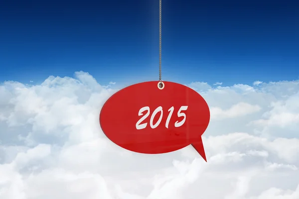 Composite image of 2015 speech bubble tag — Stock Photo, Image