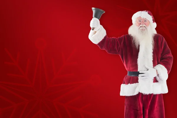 Santa Claus rings his bell — Stock Photo, Image