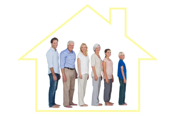 Multigeneration family posing together — Stock Photo, Image