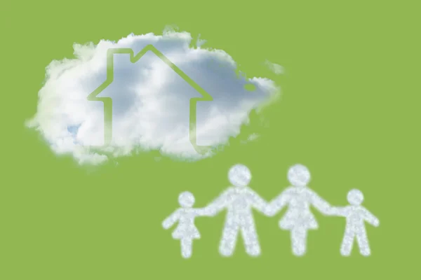 Cloud in shape of family — Stock Photo, Image