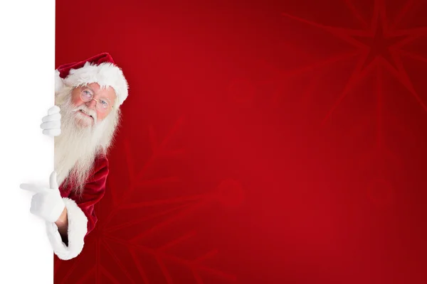 Santa Claus mostrando tablero en blanco — Foto de Stock