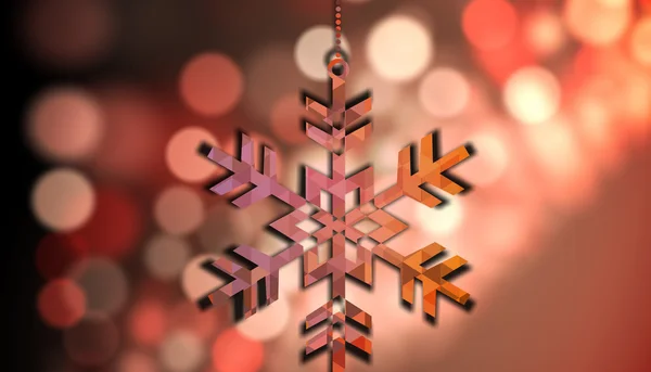 Composite image of hanging snowflake — Stock Photo, Image