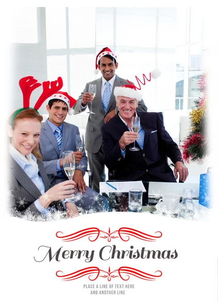 Manager and his team toasting — Stock Photo, Image