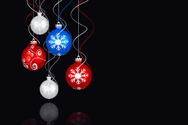 Immagine composita di appendere digitale Natale bauble decorazione — Foto Stock