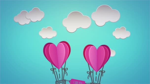 Animación digital de feliz día de San Valentín — Vídeos de Stock