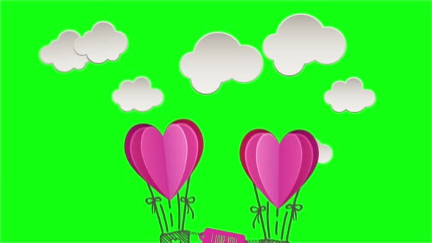 Animación digital de feliz día de San Valentín — Vídeo de stock