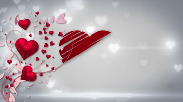 Digitale Animation des Valentinstages — Stockvideo