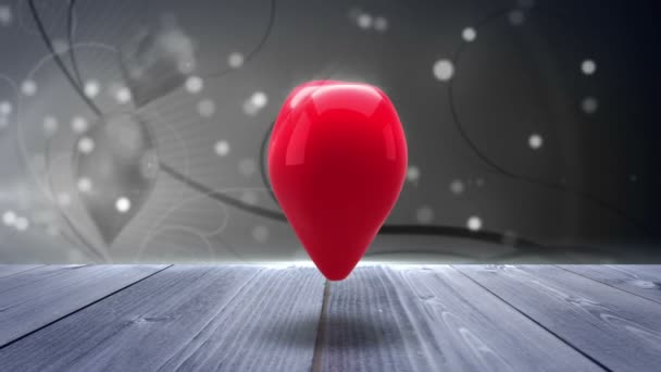Kırmızı kalp dönüm dijital animasyon — Stok video