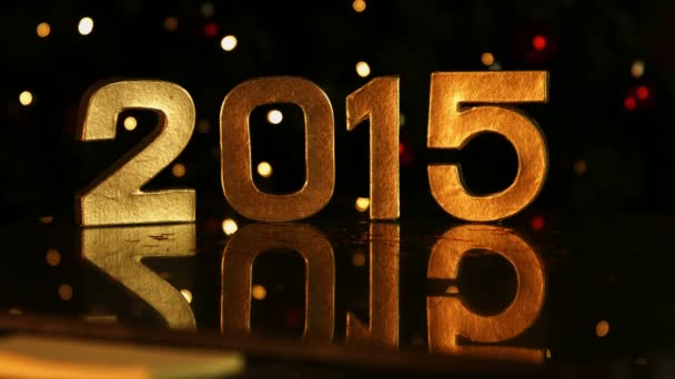 2015 segno per il nuovo anno — Video Stock