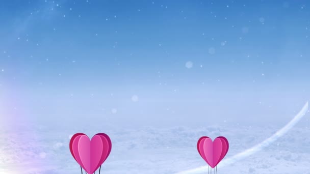 幸せなバレンタインデーのデジタル アニメーション — ストック動画