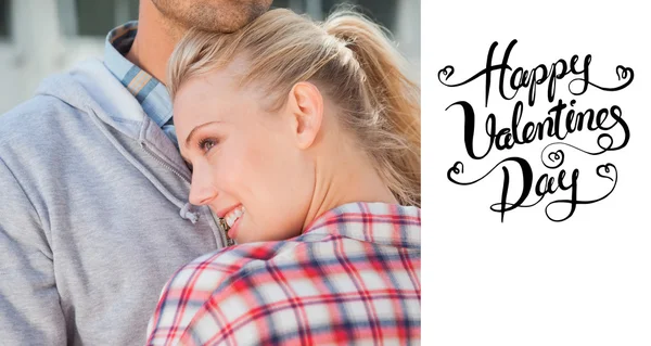 Hip young couple hugging each other — Stock Photo, Image