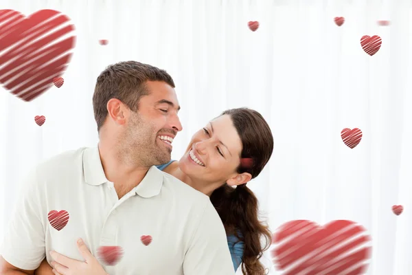 Lovely couple laughing together — Stock Photo, Image