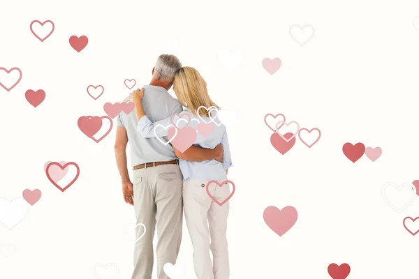 Happy couple standing and looking — Stock Photo, Image