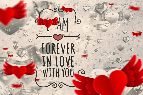 Composite image of valentines message — Stock Photo, Image