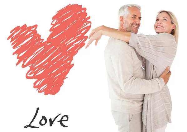 Couple standing and hugging — Stock Photo, Image
