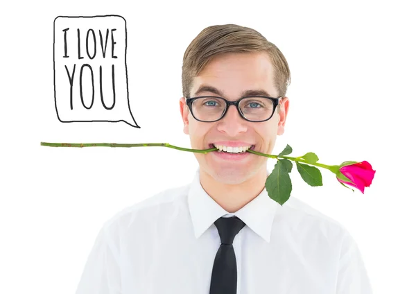 Romantic geeky hipster — Stock Photo, Image