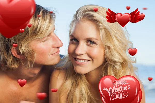 Close up view of couple lying — Stock Photo, Image