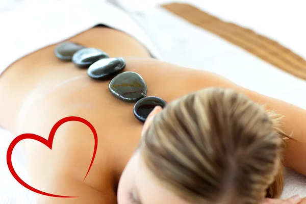 Självsäker kvinna en massage — Stockfoto