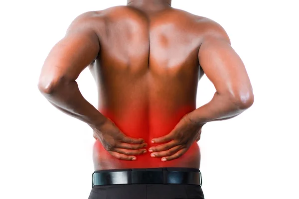 Man with backpain — Stock Photo, Image