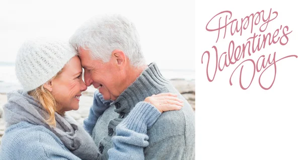 Side view of a romantic senior couple — Stock Photo, Image