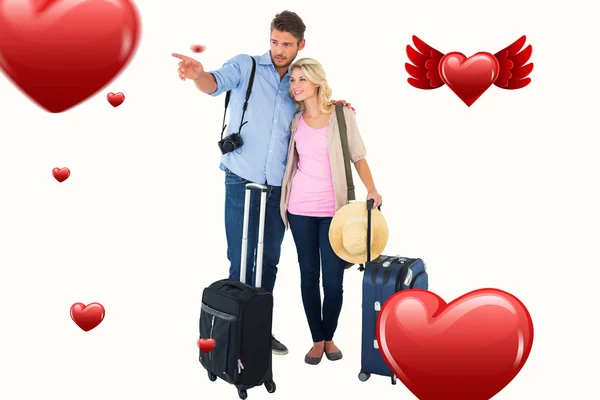 Pareja lista para irse de vacaciones — Foto de Stock