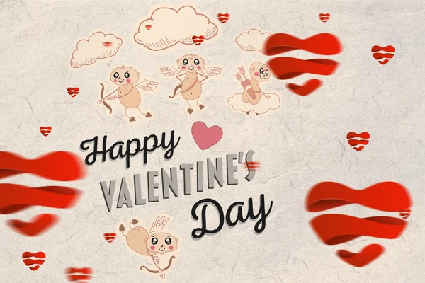 Composite image of valentines message — Stock Photo, Image