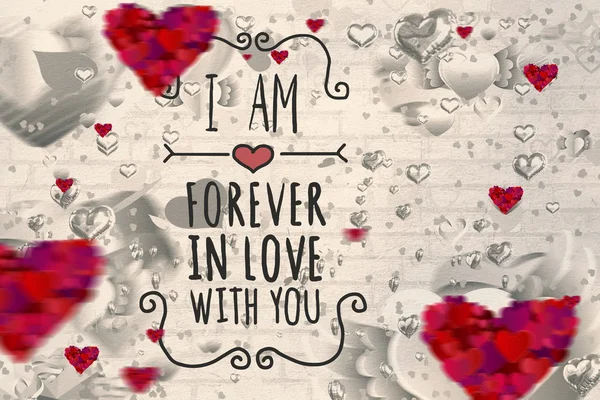 Composite image of valentines message — Stock Photo, Image
