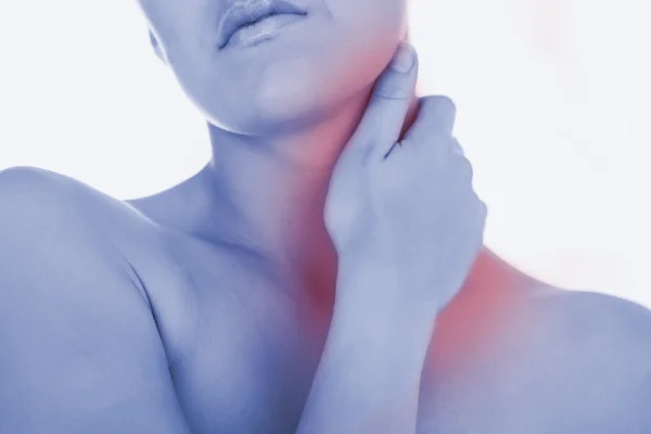Žena masážní krk — Stock fotografie
