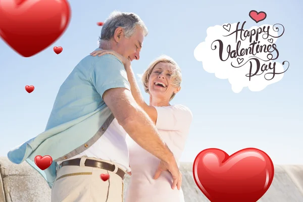 Image composite de mignon couple de valentines — Photo