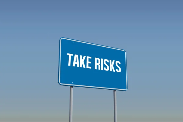 Take risks against blue sky — Stock Photo, Image