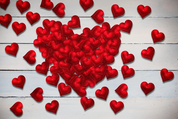 Composite image of red love hearts — Stock Photo, Image