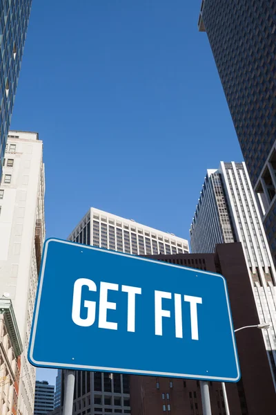 Get fit against new york — Stock Photo, Image
