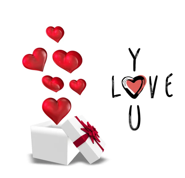 Composite image of cute valentines message — Stock Photo, Image