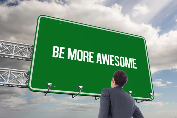 Word be more awesome and businessman — Stock Photo, Image