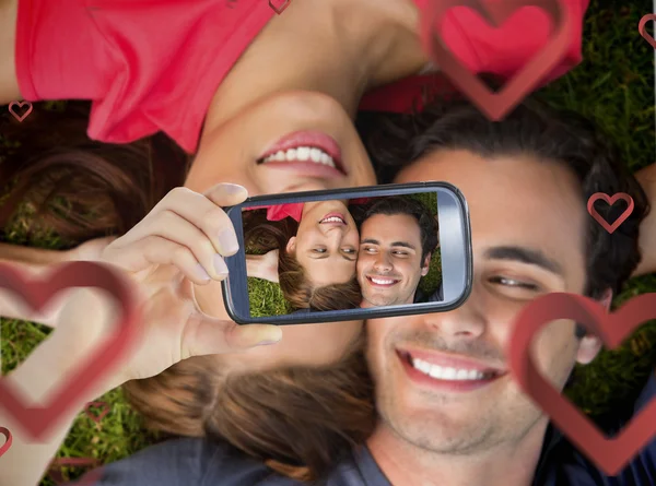 Imagen compuesta de pareja de San Valentín — Foto de Stock