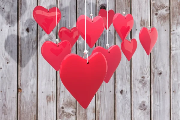 Composite image of love hearts — Stock Photo, Image