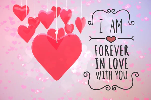 Composite image of valentines message — Stock Photo, Image