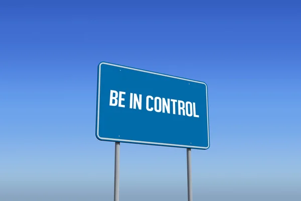 Be in control against bright blue sky — Stock Photo, Image