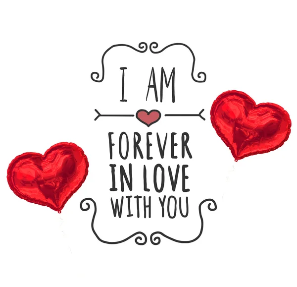 Composite image of valentines message — Stock Photo, Image